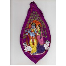 Medium Radha Krishna with Cows  Bead Bag